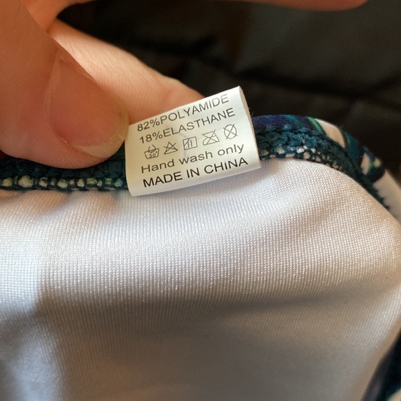 NWT Teal two piece tankini swimsuit high waisted bottoms. - Picture 5 of 9